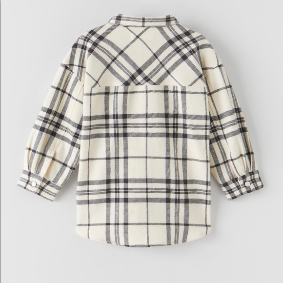 Zara Check Oversized Shirt Size 9 - Picture 4 of 5